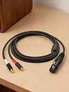 3 Pin XLR Female To RCA Female Y Splitter Audio Interconnect Cable Unbalanced Micrphone Cable Adapter Cable for Speaker & Mic