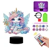 Unicorn Diamond Painting Night Light Diamond Art Lamp Home Decoration (C)