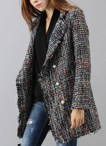 Flickering Attraction Double Breasted Tweed Coat