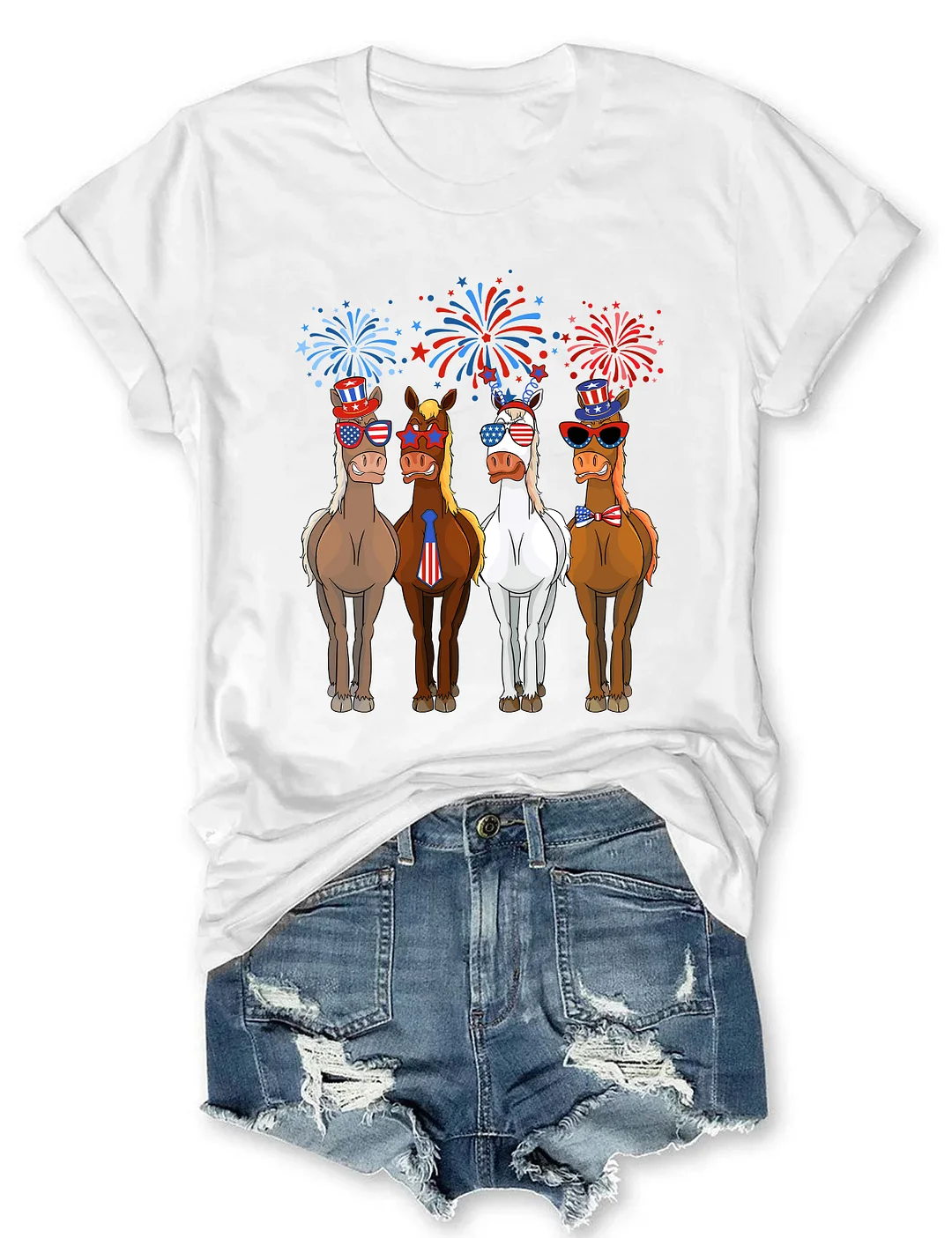 4th Of July Horses T-shirt