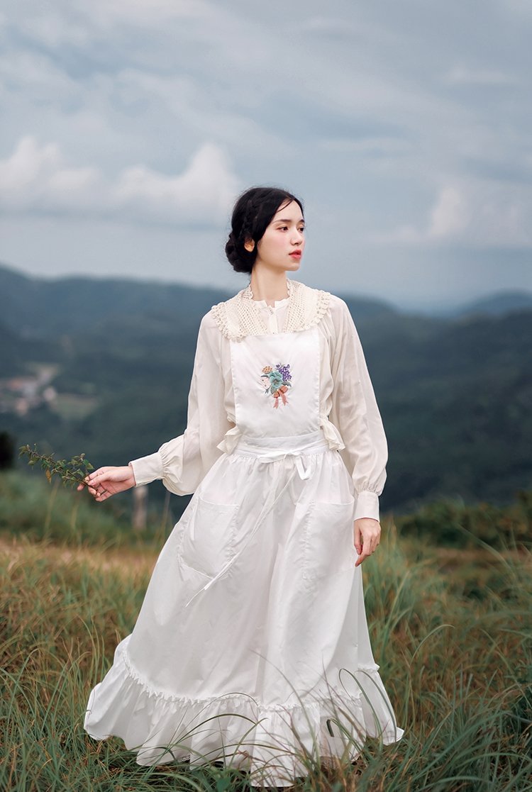 Farm Core Cottagecore Apron Dress