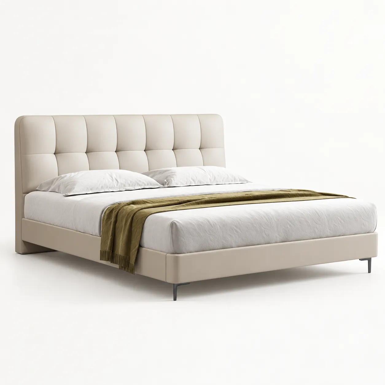 Upholstered Bed 224627 — white studio view