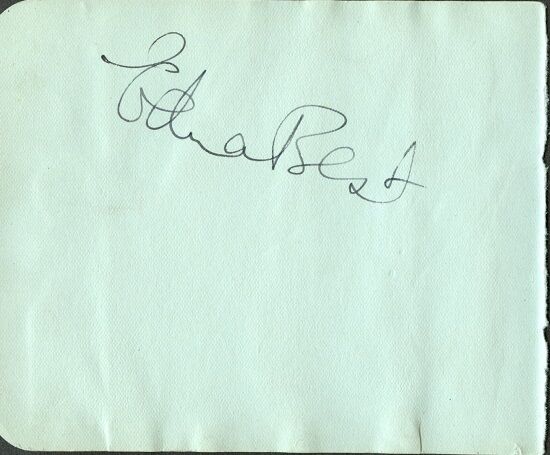 Vintage EDNA BEST Autograph