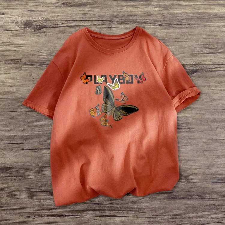 Trendy Butterfly Street Style Short Sleeve T-shirt