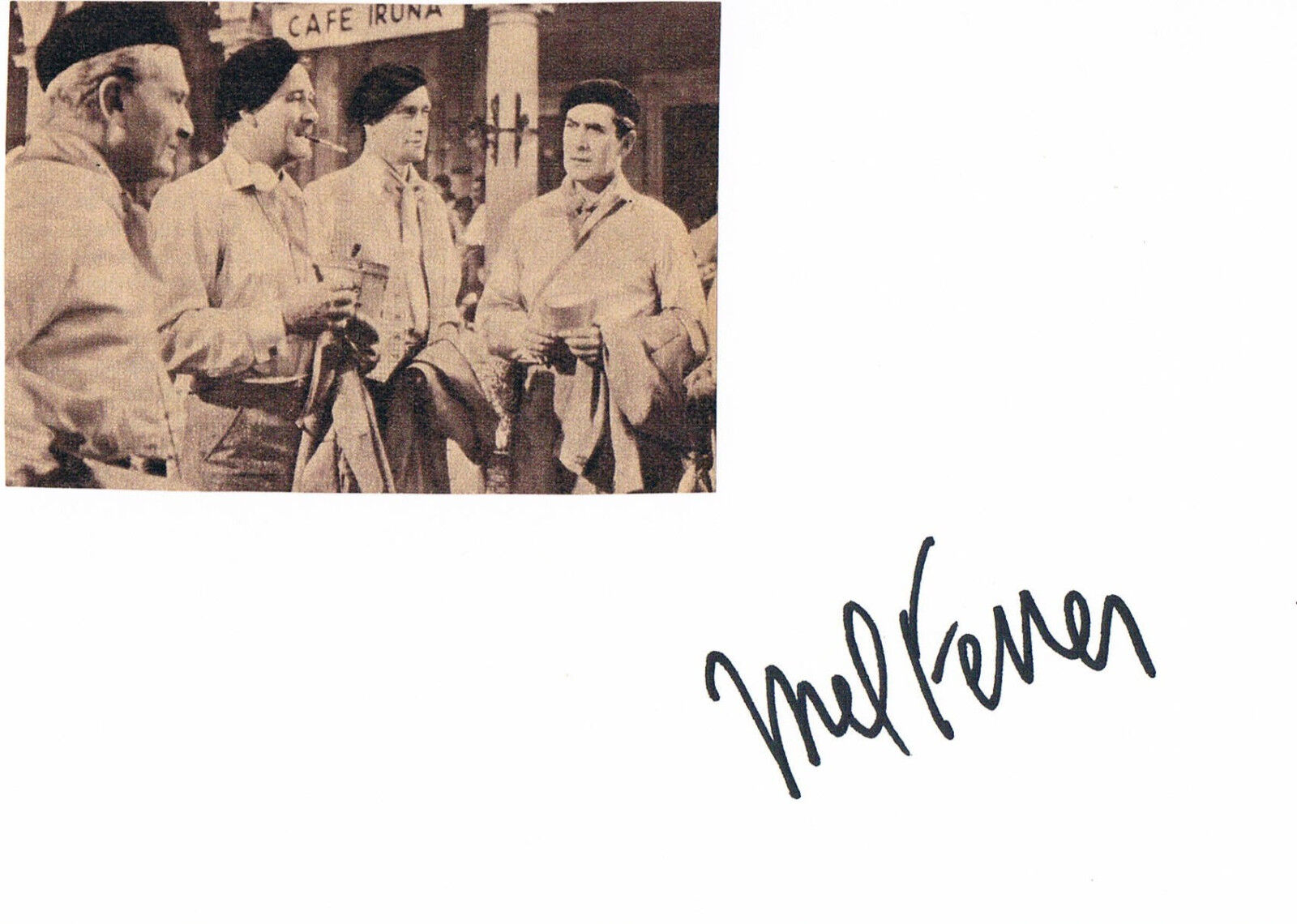 Mel Ferrer 1917-2008 genuine autograph signed 4x6