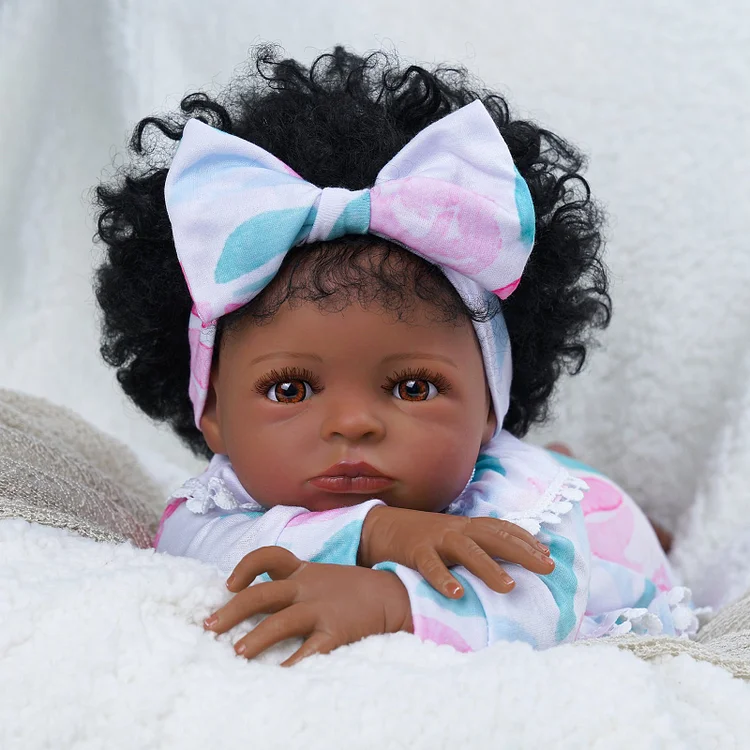 Babeside Laney 18'' Realistic Reborn Baby Doll African American Lovely Girl Beautiful Flower
