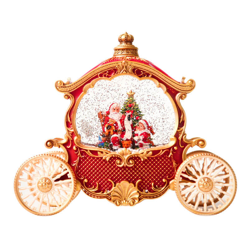 Christmas Vintage Santa Carriage Music Box