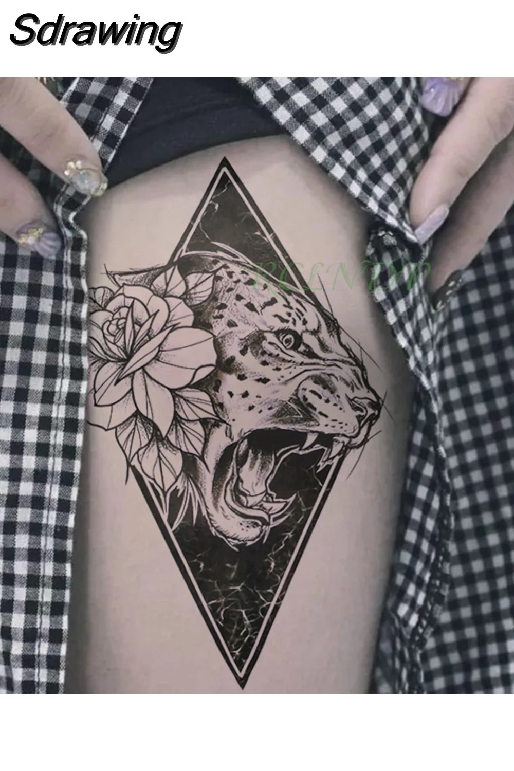 Sdrawing Temporary Tattoo Sticker crow tiger Ganesha wolf forest tatto stickers flash tatoo fake tattoos for women men 7