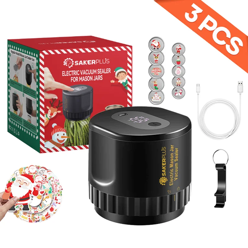 SAKER® Electric Vacuum Sealer For Mason Jars Christmas