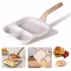 3in1 Egg Frying Pan Breakfast Nonstick Omelet Pan for Gas Stove Induction Cooker