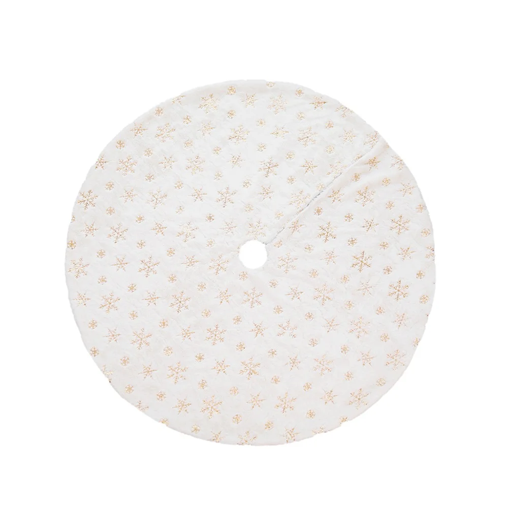 Plush snowflake sequin Christmas tree skirt decorations