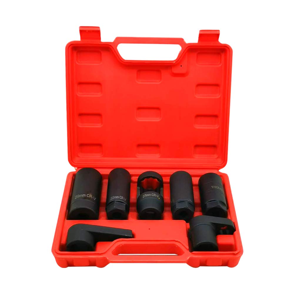 Sensor Socket Set 3 Pc Oxygen Sensor Socket Wrench O2 Tool Remover Installer 6 Points Socket Set E Oxygen Sensor Wrench - Foto 3