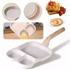 3in1 Egg Frying Pan Breakfast Nonstick Omelet Pan for Gas Stove Induction Cooker