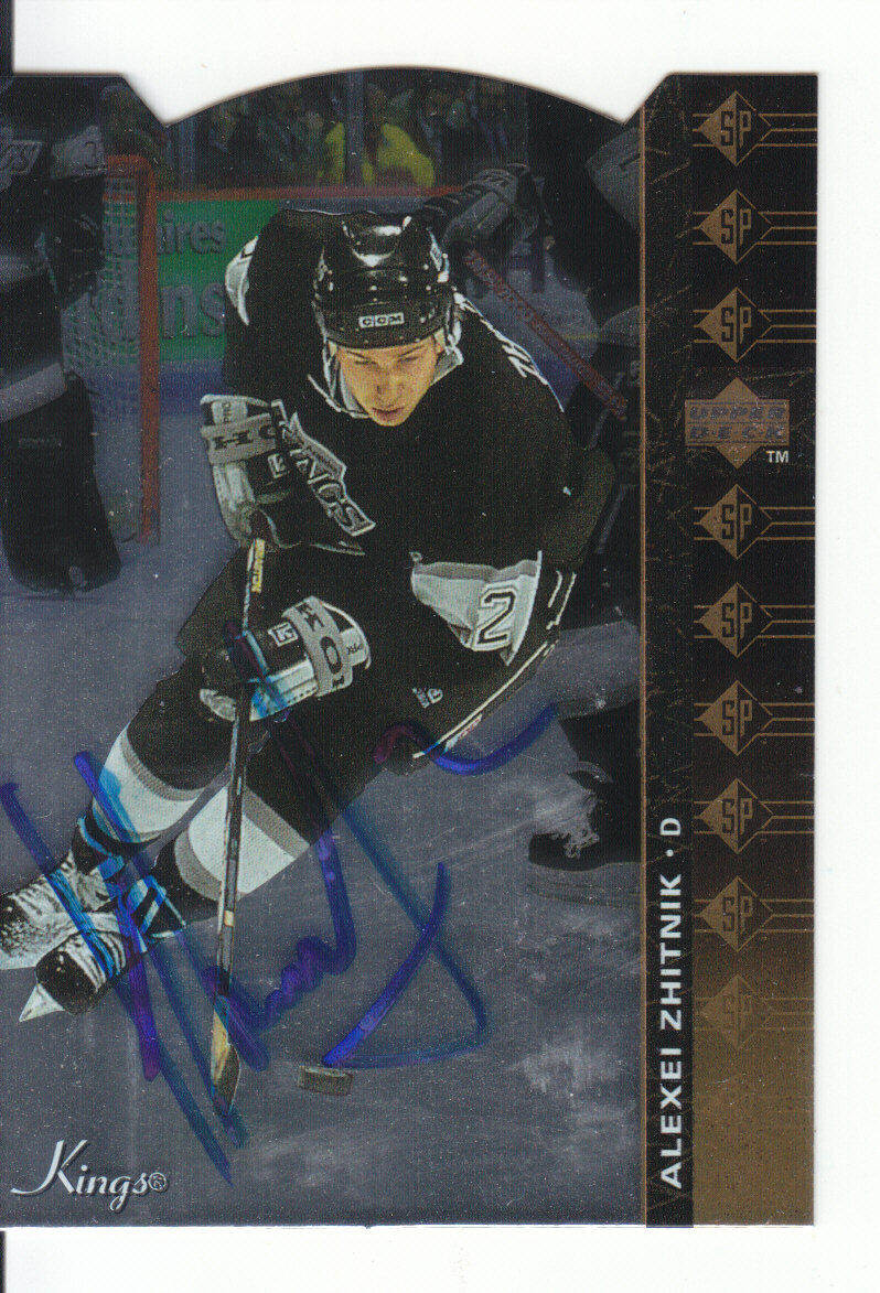 Alexei Zhitnik Autograph 94-95 SP Kings Card Sabres - Dynamo Moscow