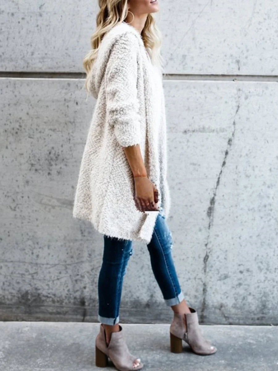 Long Sleeve Casual Cardigan Hooded Sweater