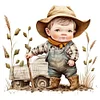 Cowboy Kid - 11CT Stamped Cross Stitch 40*40cm/15.75*15.75in