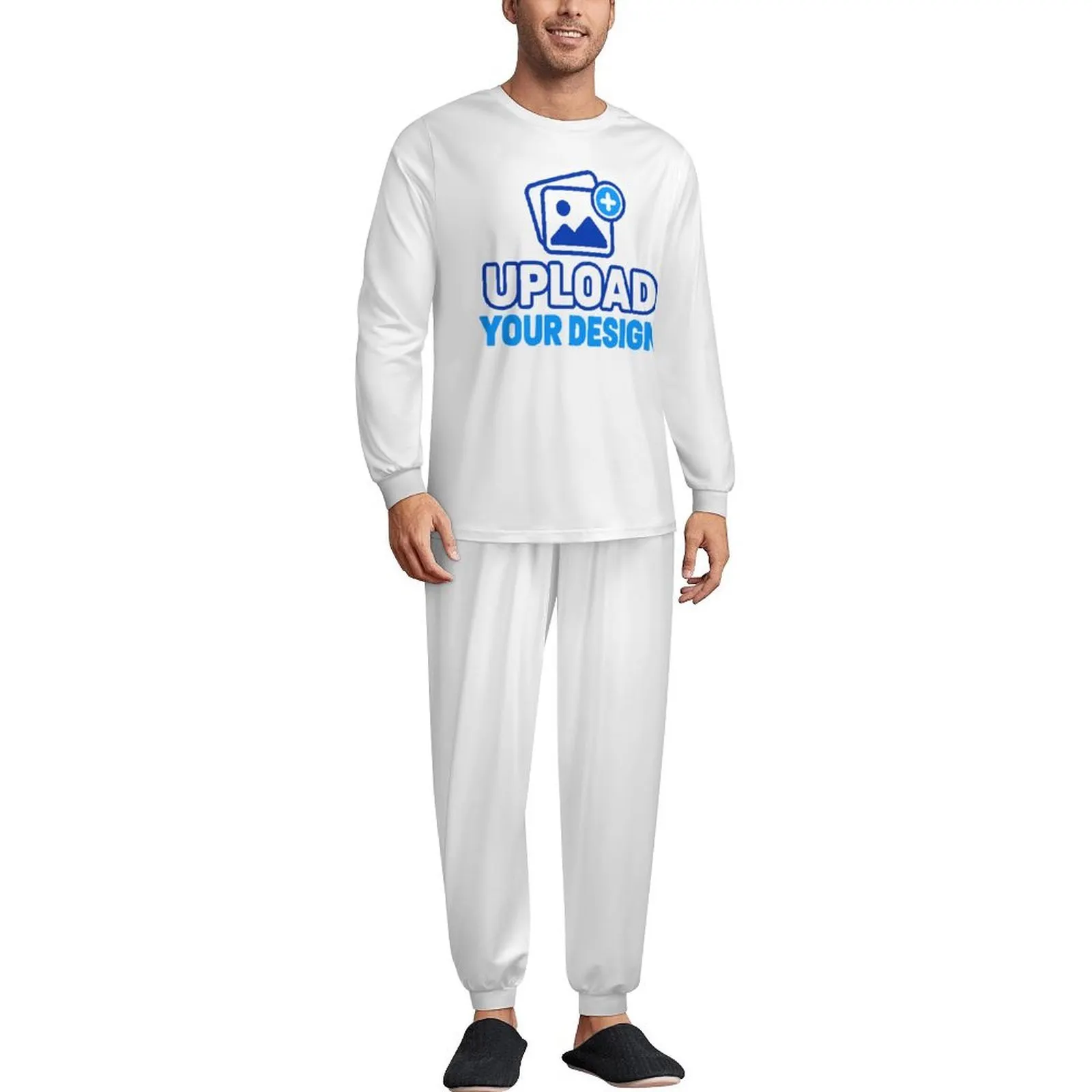 Unisex Round Neck Pajama Set custom product view 9
