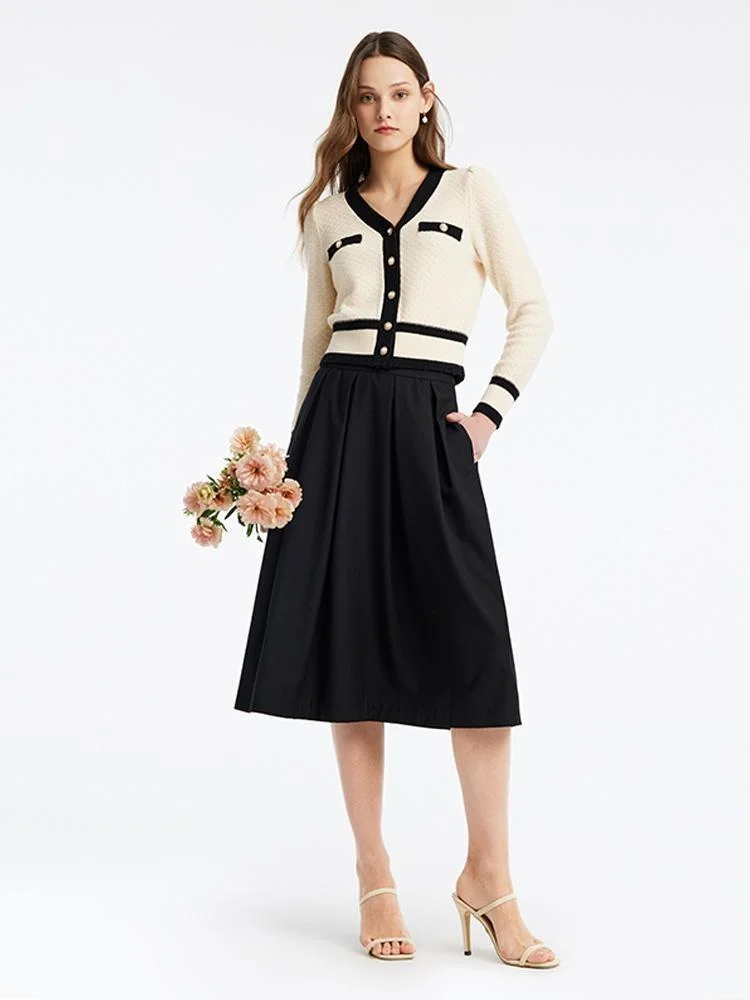 Classic Tweed Jacquard Cardigan And Skirt Two-Piece Set QueenFunky