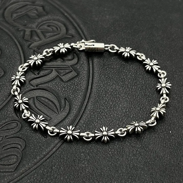 Chrome Heart Bracelet Men's and Women's Sterling Silver Vintage