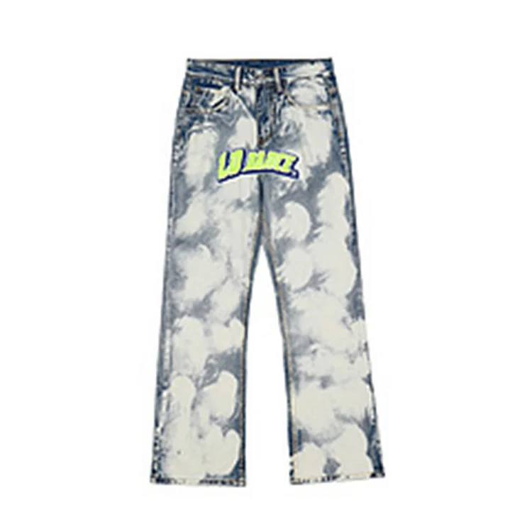 Snowflake Tie Dye Jeans