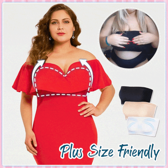 Plus size Sexy Strapless Invisible Push Up Bra