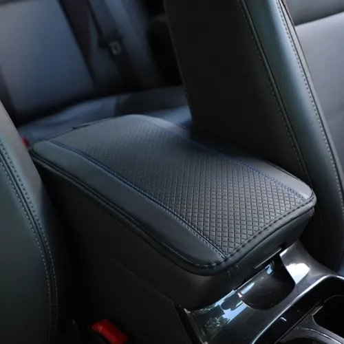 Dronehint Car Interior Parts Armrest Box Pad Cover Center Console Mat Protector Black&Blue (For: Acura) Parts