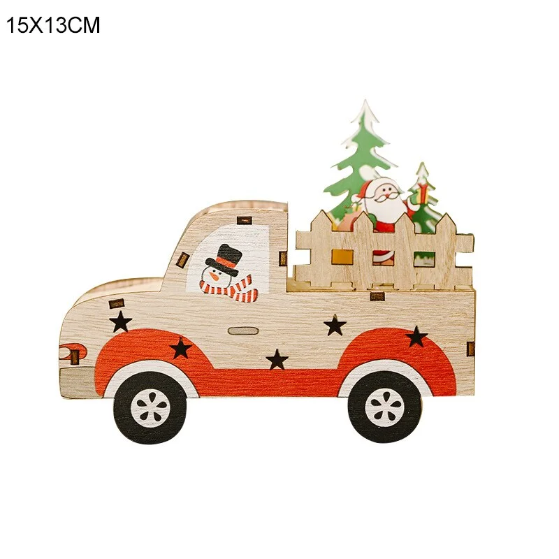 Wooden Reindeer Christmas Decoration DIY Wood Crafts Xmas Ornaments for Christmas Party Home Table Decorations New Year 2020