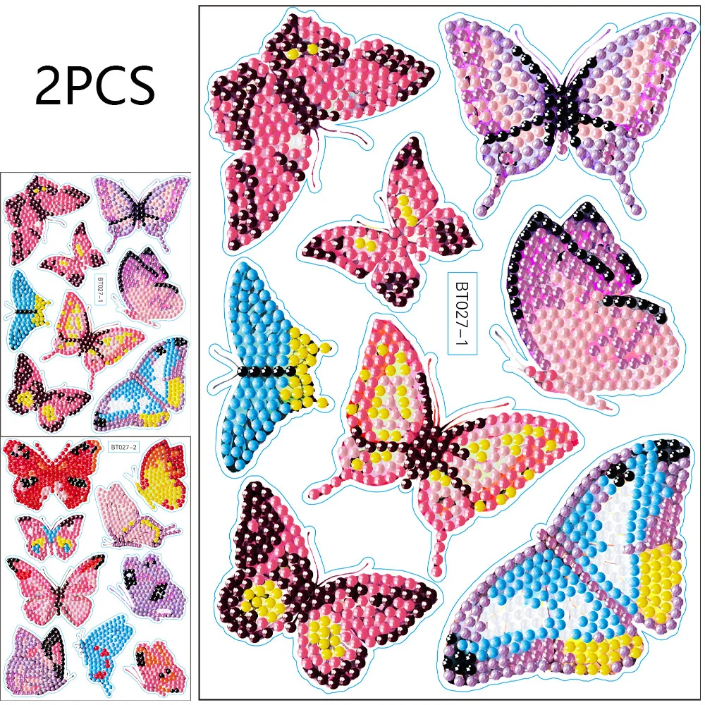 DIY New Diamond Painting Stickers Butterfly Pattern (two small sheets)