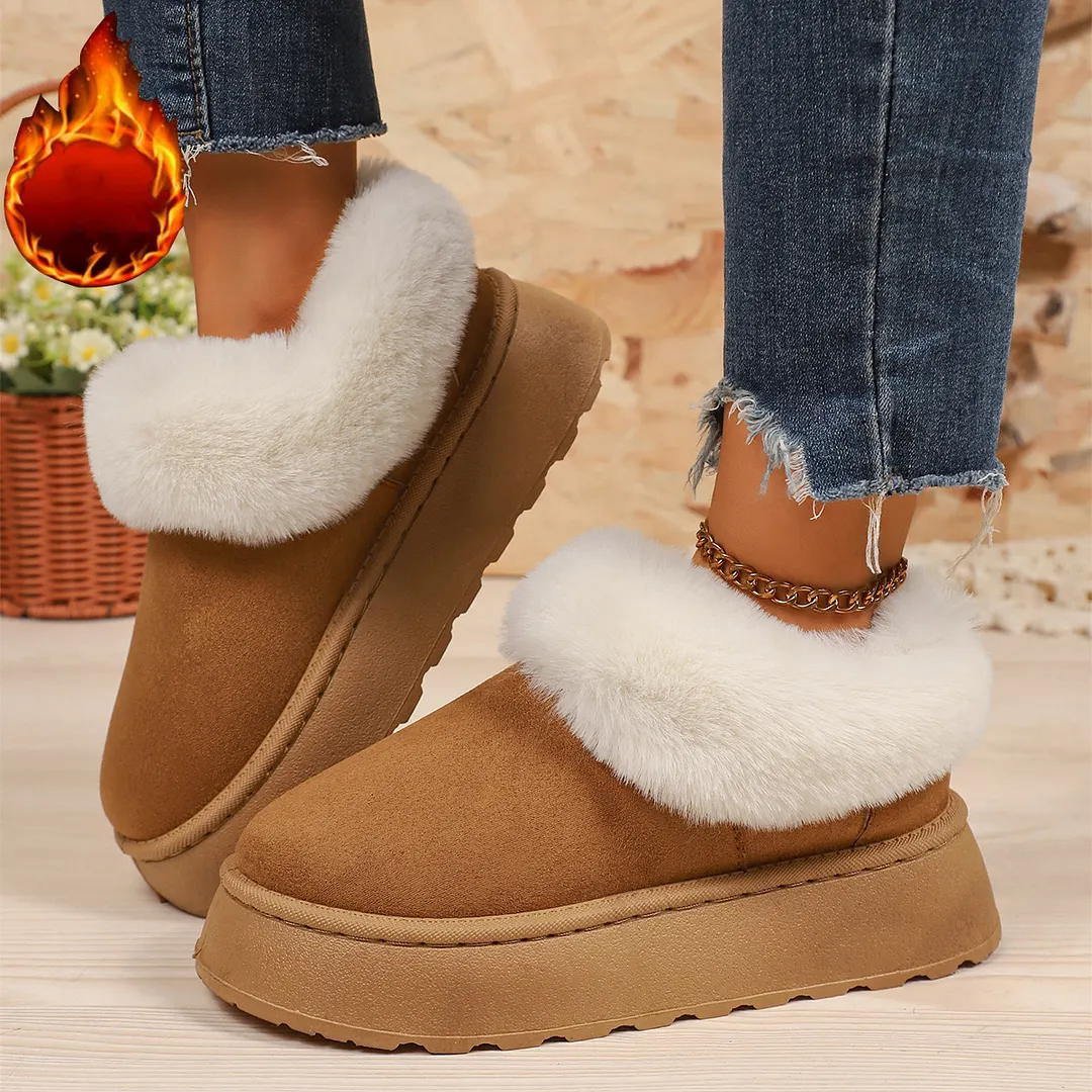Breakj Breakj Help Plus Thick Thick Snow Boots 2025 New One-Legged Pedal Wool Shoes Winter Boots Cotton Shoes