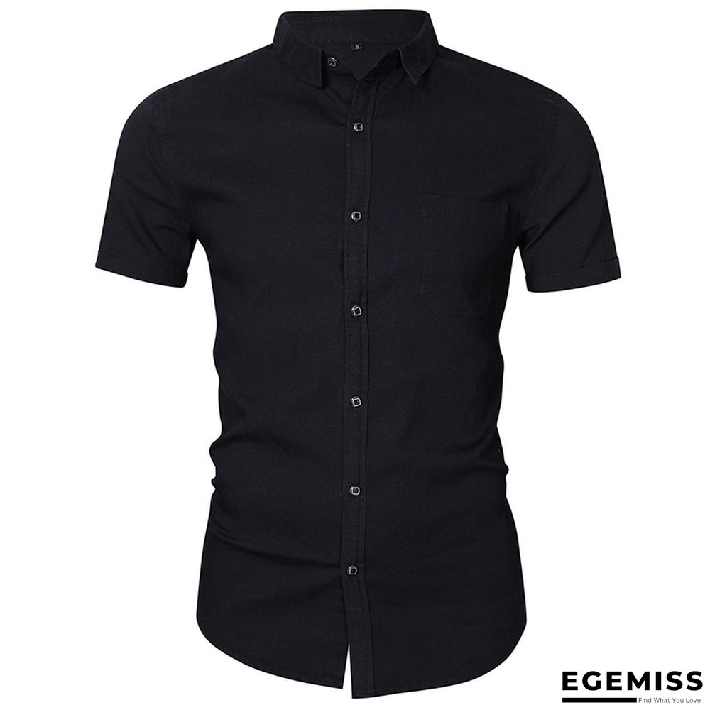 Business Men's Jeans Short Sleeve Shirt Non Iron Casual Men's Shirt | EGEMISS