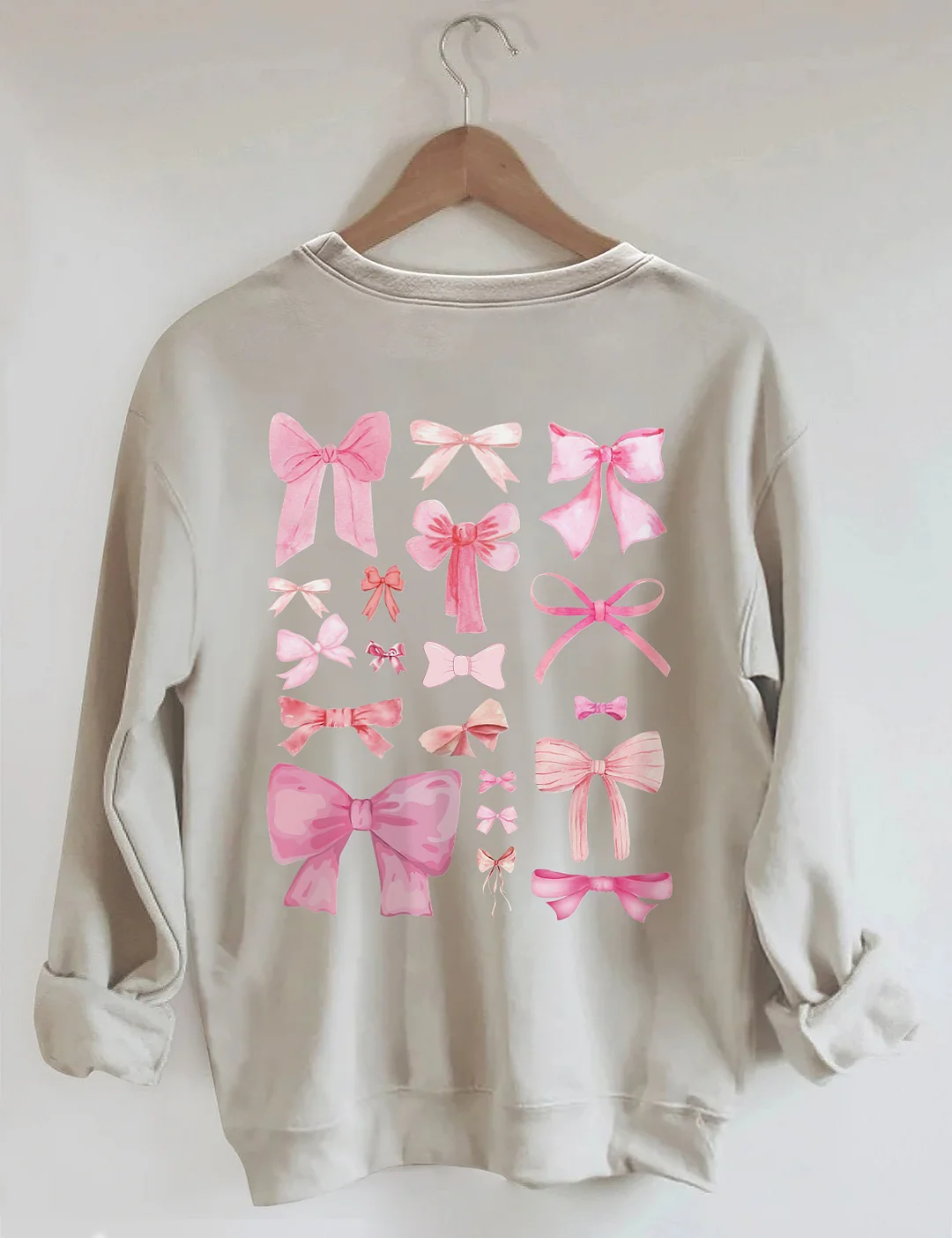 Coquette Pink Bow Y2K Sweatshirt