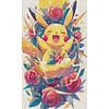 Rose Pikachu-11CT Stamped Cross Stitch 40*65cm/15.75*25.59in(Big Size)