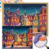 (60*45cm)Xmas House - Round AB Drill Diamond Painting