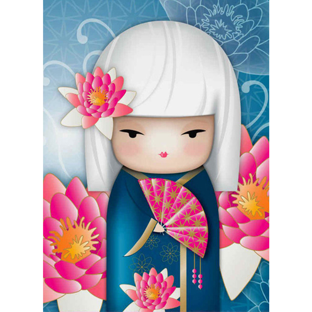 Diamond Painting Full Round Kokeshi Doll