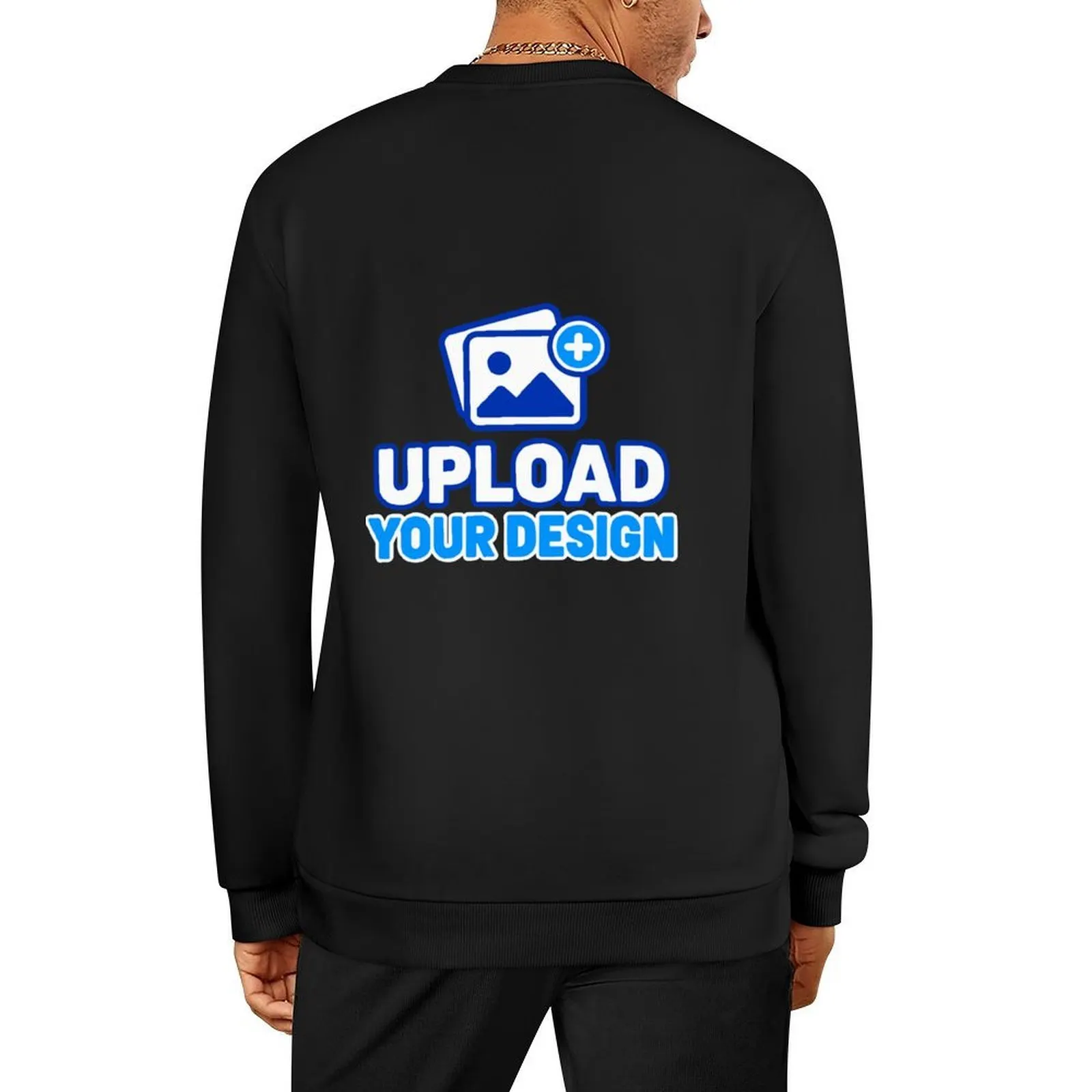 Men's Crewneck Sweatshirt Back Print customized with your own uploaded design