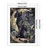 Black Cat Moon-11CT Counted Cross Stitch Kit(40x60cm)