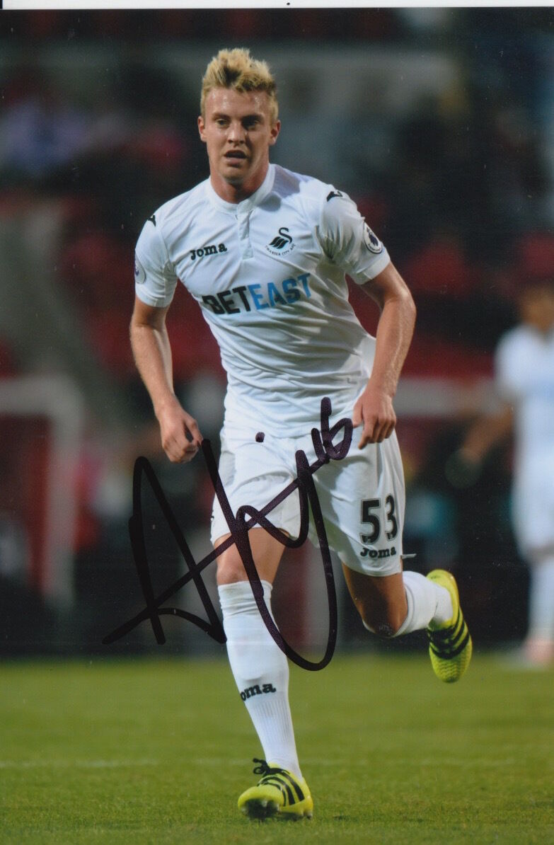 SWANSEA CITY HAND SIGNED ADAM KING 6X4 Photo Poster painting 7.