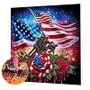 Framed Diamond Painting - Special Shaped - Independence Day (25x25cm)