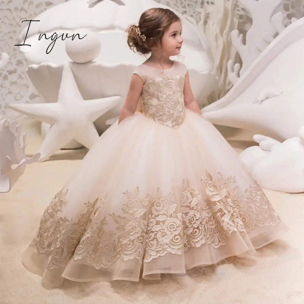Ingvn - Teen Girls Dresses For Party Wedding Ball Gown Princess Bridesmaid Costume Kids Clothes