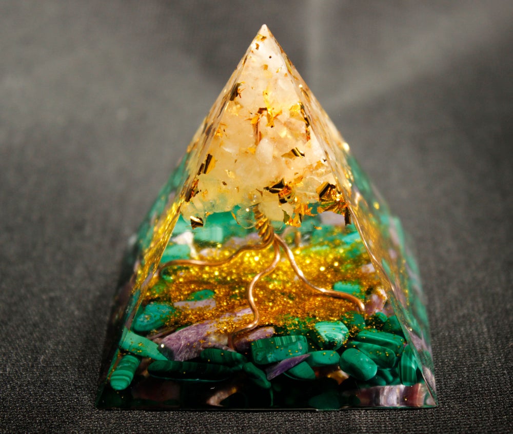 

Orgone Pyramid Chakra - Tree of Life, 501 Original