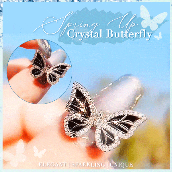 3D Spring Up Crystal Butterfly