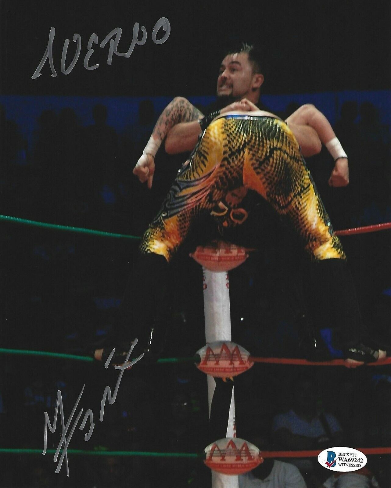 Averno & Rey Fenix Signed 8x10 Photo Poster painting BAS Beckett COA AAA AEW Picture Autograph