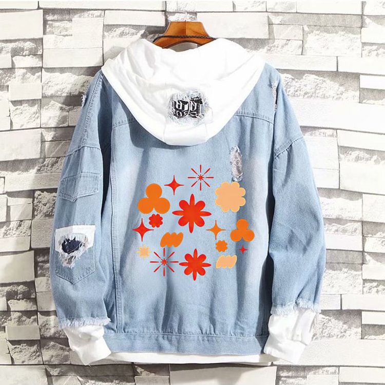 Permission To Dance Loose Denim Hooded Jacket