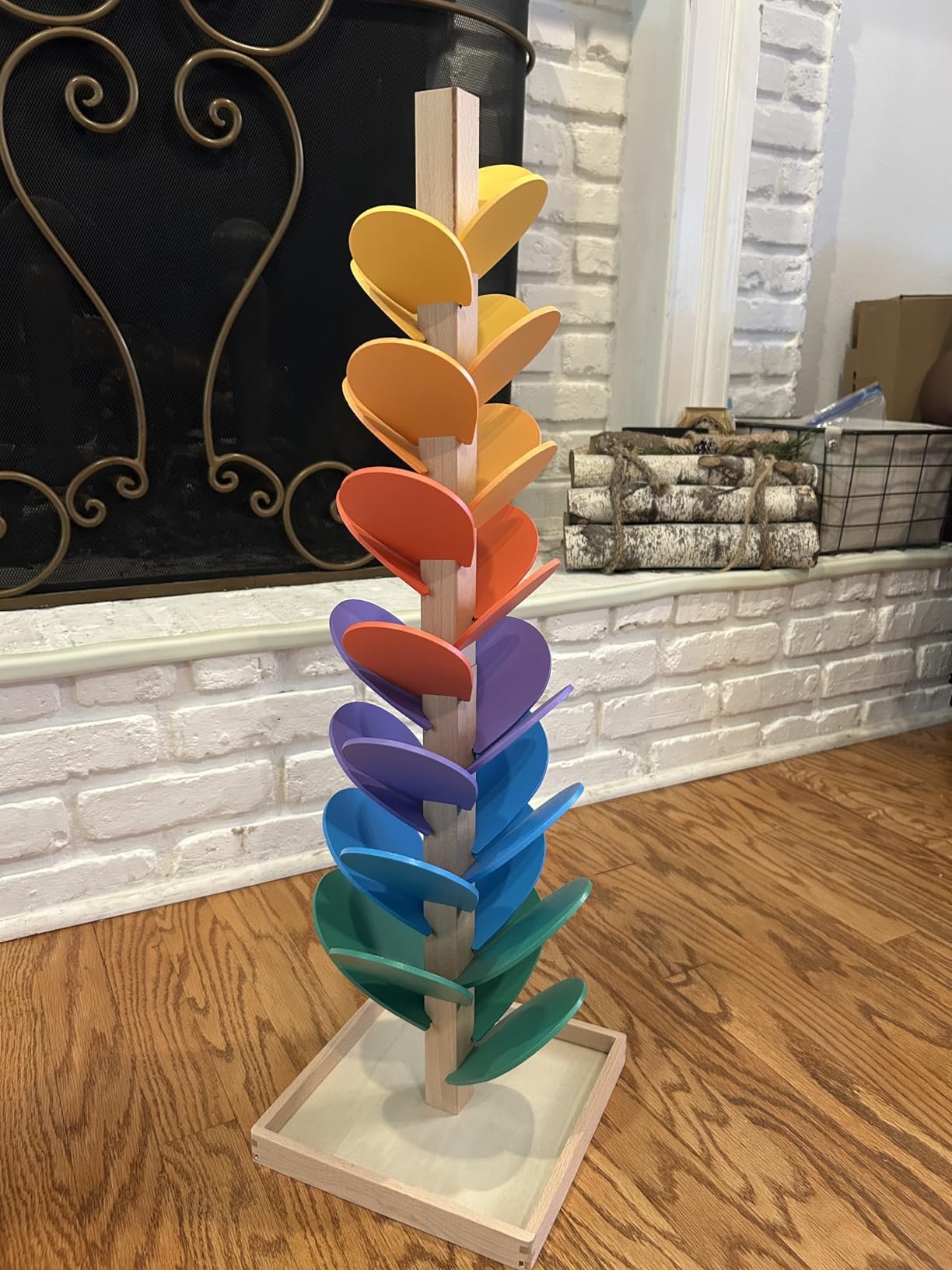 Wonderful wooden marble run