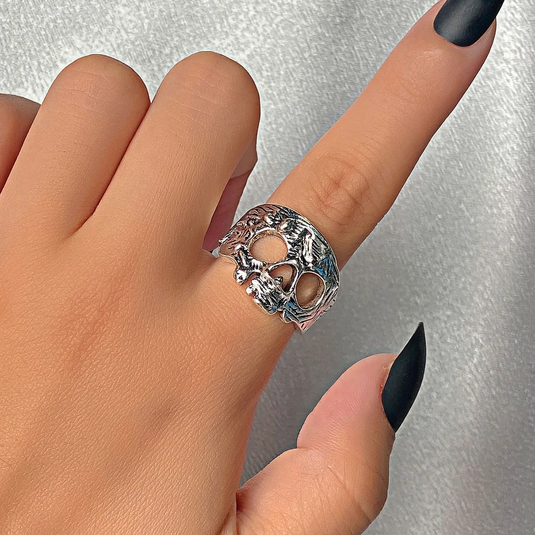 Skull Skeleton Gold-Plated Ring