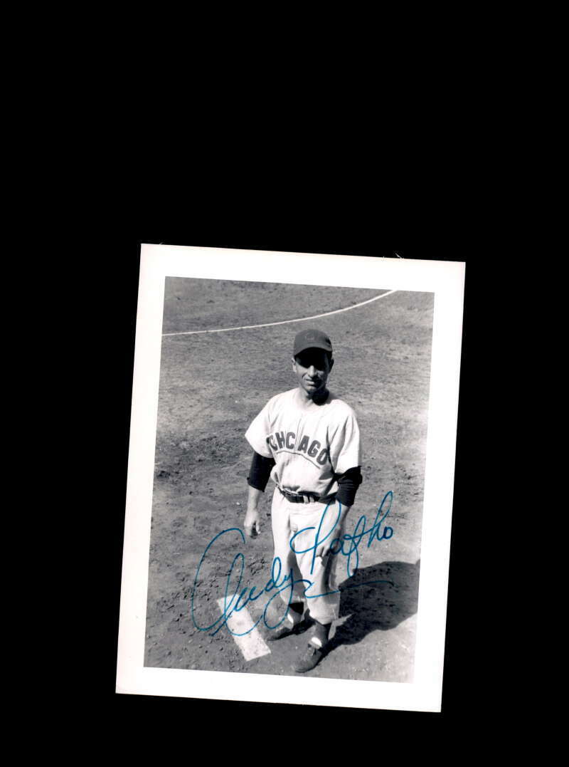 Andy Pafko JSA Coa Signed Vintage 4x5 1950`s Chicago Cubs Original Photo Poster painting