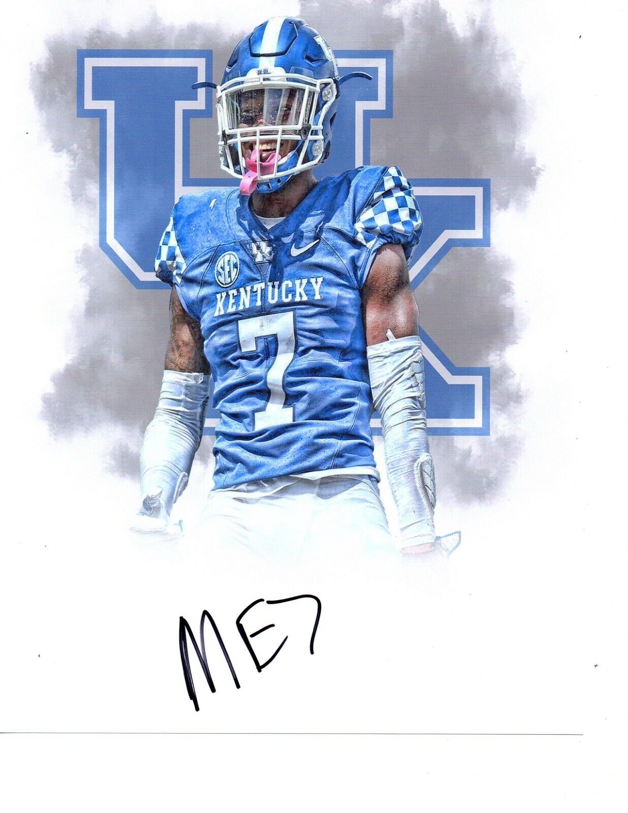 Mike Edwards Kentucky Wildcats signed autographed 8x10 football Photo Poster painting 2019 NFL