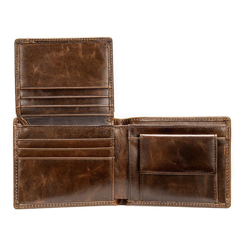 Anti-Theft Classic Vintage Leather Durable Wallets WIth Large Capacity