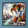 Diamond Painting-5D Full Round Drill Clown(40*40 CM)
