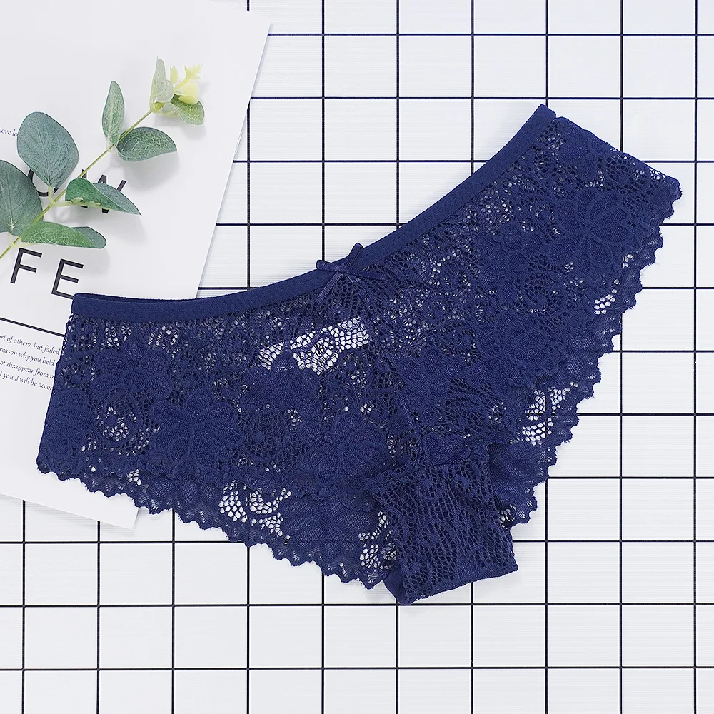 Billionm Lace Panties Women Sexy Thong Tanga See Through Intimate Underwear Seamless Hollow Low-rise Female Underpants Shorts